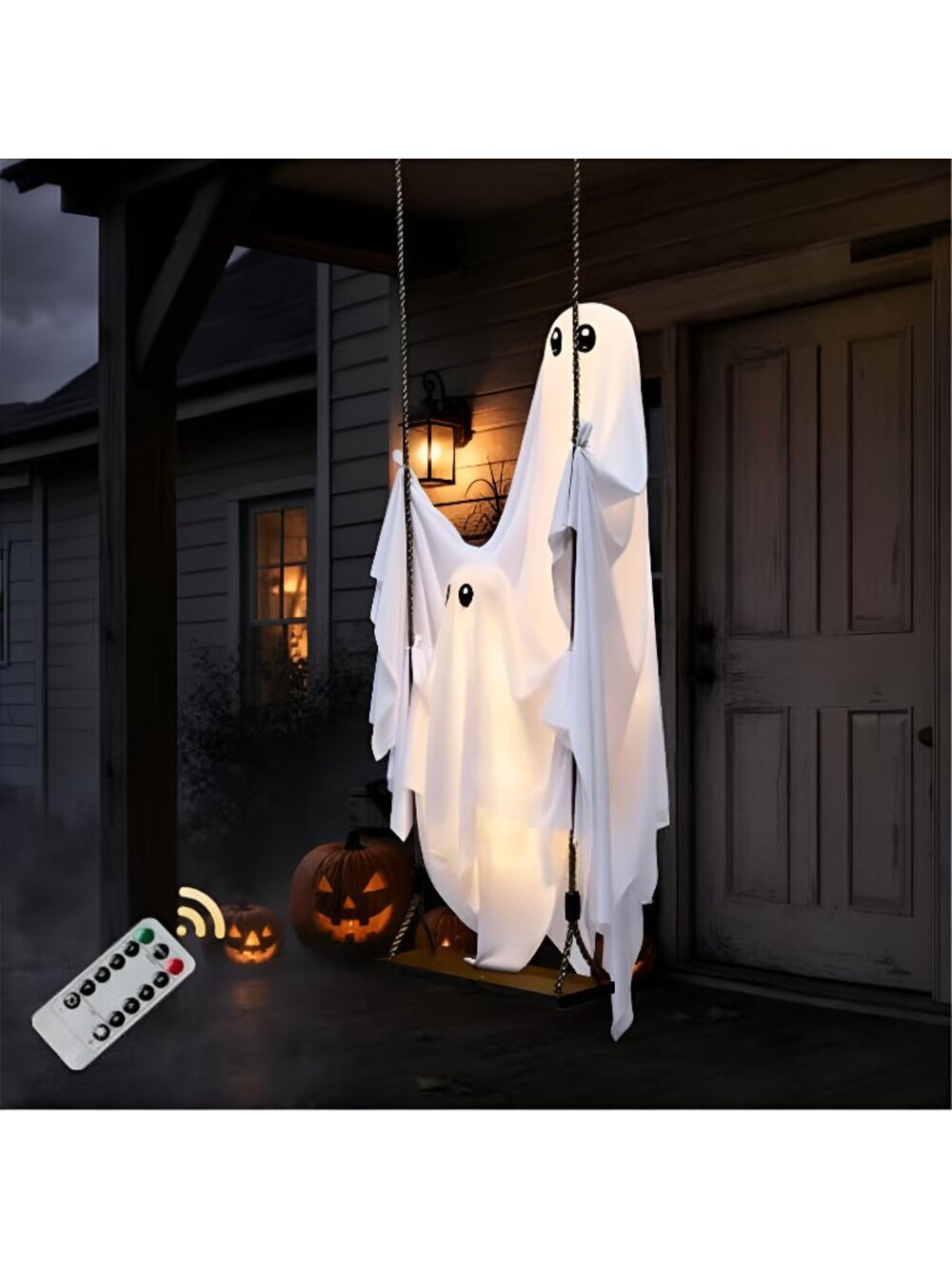Halloween Decorations Outdoor, 4.3FT Swinging Ghost Hanging Decor